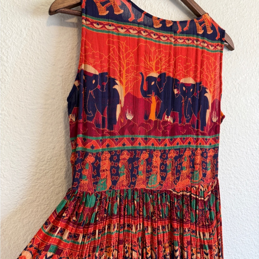 Jasmine by K.V.M Boho Elephant Maxi Dress-Size M-NWT - Picture 4 of 9